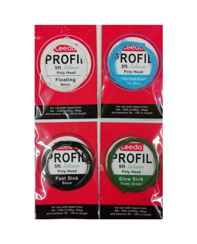 Leeda Profil Poly Head Leader - Salmon Sky Blue Intermediate 10ft Leeda Profil Poly Head Leader - Salmon Sky Blue Intermediate 10ft