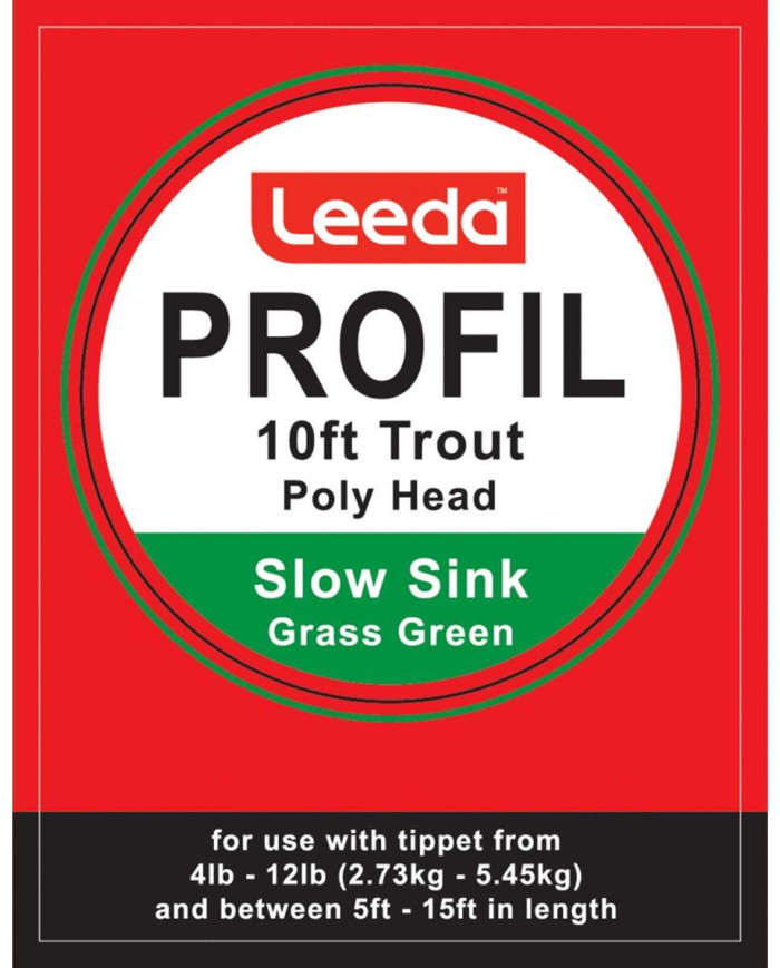 Leeda Profil Poly Head Leader - Trout Grass Green Slow Sink 10ft Leeda Profil Poly Head Leader - Trout Grass Green Slow Sink 10ft