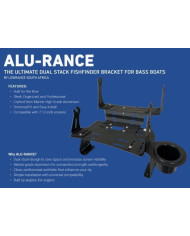 Lowrance ALU-RANCE Dual Stack Over / Under Fishfinder Bracket for Bass Boats