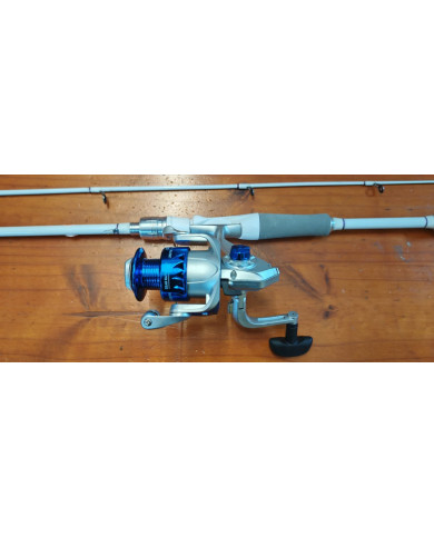 Odeshang QS3000 5.2:1 Spinning Reel Combo Ultra 5ft5in Medium 2pc White Rod Odeshang QS3000 5.2:1 Spinning Reel Combo Ultra 5ft5in Medium 2pc White Rod