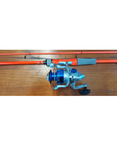 Odeshang QS3000 5.2:1 Spinning Reel Combo Ultra 5ft5in Medium 2pc Orange Rod Odeshang QS3000 5.2:1 Spinning Reel Combo Ultra 5ft5in Medium 2pc Orange Rod