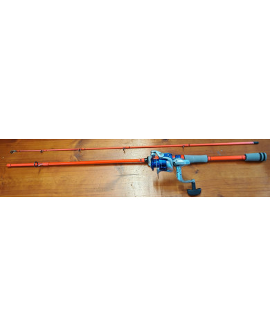Odeshang QS3000 5.2:1 Spinning Reel Combo Ultra 5ft5in Medium 2pc Orange Rod Odeshang QS3000 5.2:1 Spinning Reel Combo Ultra 5ft5in Medium 2pc Orange Rod