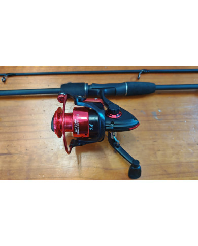 Odeshang DF3000 5.0:1 Spinning Reel Combo Ultra 6in Medium 2pc Black Rod Odeshang DF3000 5.0:1 Spinning Reel Combo Ultra 6in Medium 2pc Black Rod