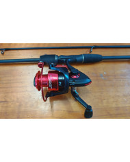 Odeshang DF3000 5.0:1 Spinning Reel Combo Ultra 6in Medium 2pc Black Rod