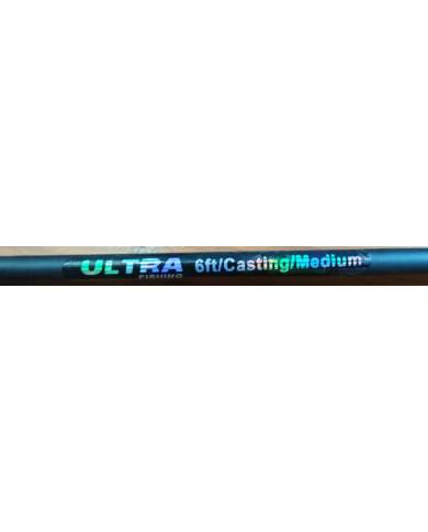 Ultra 6in Medium 2pc Black Casting Rod Ultra 6in Medium 2pc Black Casting Rod