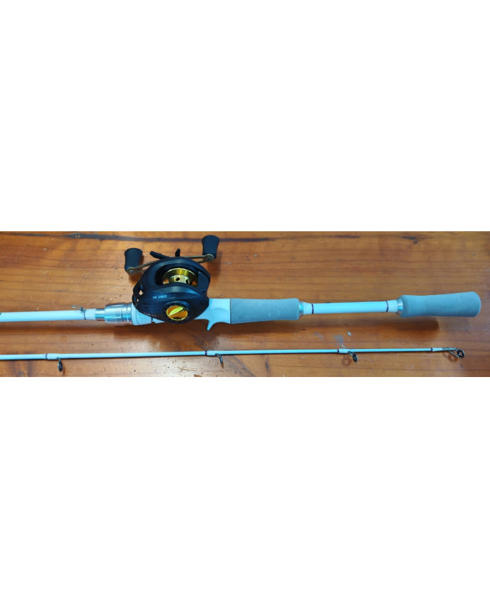 Odeshang DW200SSR RH 8.2:1 Casting Reel Combo Ultra 5ft 5in Medium 2pc White Casting Rod