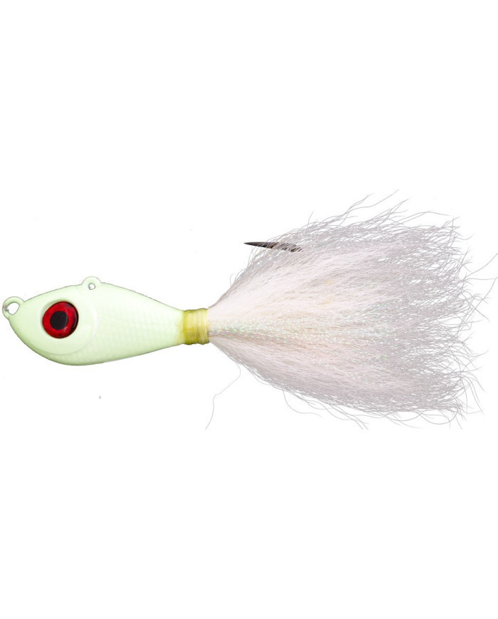 Mustad Big Eye Buck Tail Jigs Green Glow 1.5 oz