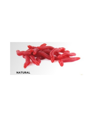React Earthworm 4cm Clear Natural Red 50pc React Earthworm 4cm Clear Natural Red 50pc