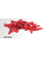 React Earthworm 4cm Clear Natural Red 50pc