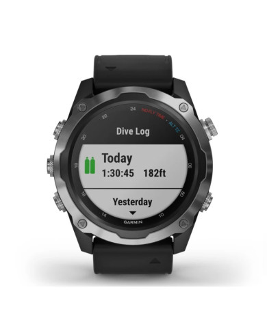 Garmin Descent Mk2 Dive Watch Stainless Steel with Black Band Garmin Descent Mk2 Dive Watch Stainless Steel with Black Band