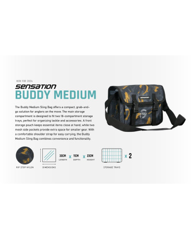 Sensation Buddy Medium Sling Bag Orange/Black/Grey Sensation Buddy Medium Sling Bag Orange/Black/Grey