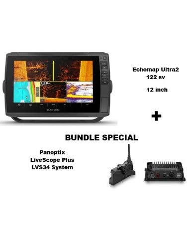 Garmin ECHOMAP Ultra2 122sv / LiveScope Plus LVS34 System Bundle Garmin ECHOMAP Ultra2 122sv / LiveScope Plus LVS34 System Bundle