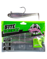 Bite Science Thump Shad Rigged UV Purple Pearl 5in