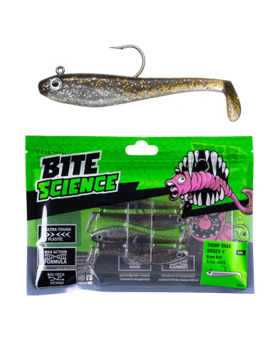 Bite Science Thump Shad Rigged Bling Bait 4in Bite Science Thump Shad Rigged Bling Bait 4in