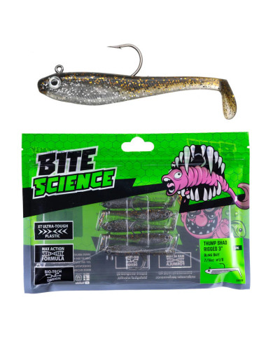 Bite Science Thump Shad Rigged Bling Bait 3in Bite Science Thump Shad Rigged Bling Bait 3in
