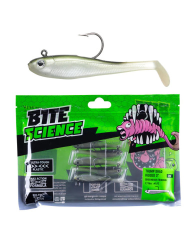 Bite Science Thump Shad Rigged Green Back Herring 3in Bite Science Thump Shad Rigged Green Back Herring 3in
