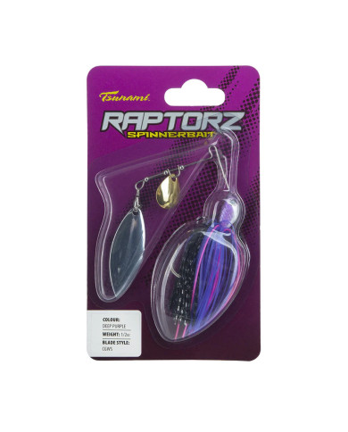 Tsunami Raptorz Spinnerbait Deep Purple 1/2oz cgWS Tsunami Raptorz Spinnerbait Deep Purple 1/2oz cgWS
