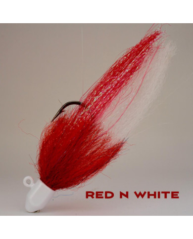 Wildsports Angling WSA Flirt 3/4oz 5/0 Mustad Jig Red N White Wildsports Angling WSA Flirt 3/4oz 5/0 Mustad Jig Red N White