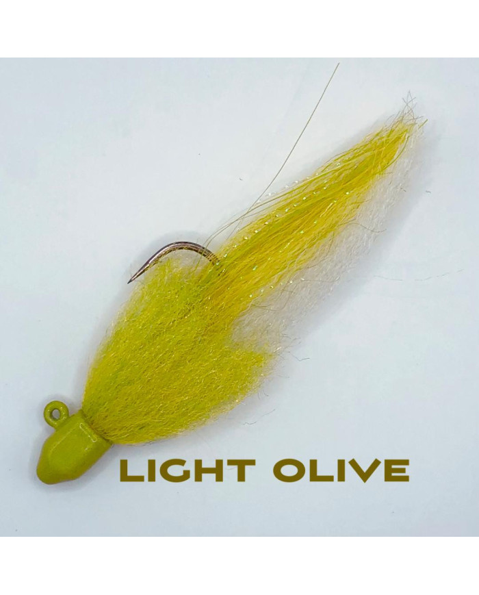 Wildsports Angling WSA Flirt 3/4oz 5/0 Mustad Jig Light Olive