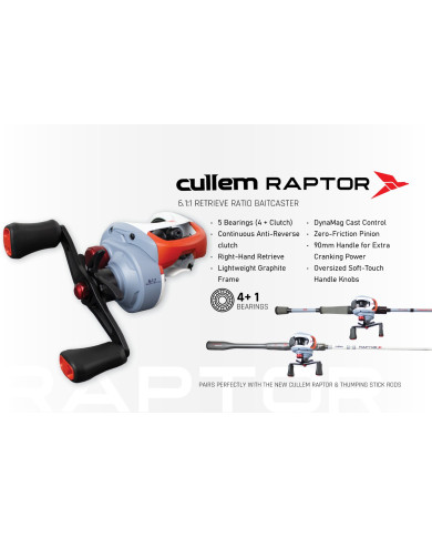 Cull-em Raptor 6.1:1 Baitcaster Reel Cull-em Raptor 6.1:1 Baitcaster Reel