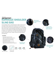 Sensation Kamikaze Shoulder Sling Bag Orange/Black/Grey