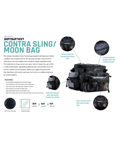 Sensation Contra Shoulder Bag/Moon bag Orange/Black/Grey Sensation Contra Shoulder Bag/Moon bag Orange/Black/Grey