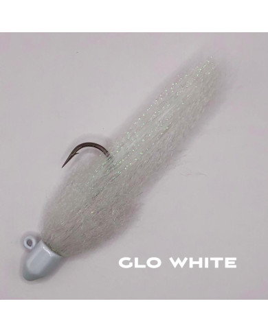 Wildsports Angling WSA Flirt 1oz 6/0 Mustad Jig Glow White Wildsports Angling WSA Flirt 1oz 6/0 Mustad Jig Glow White