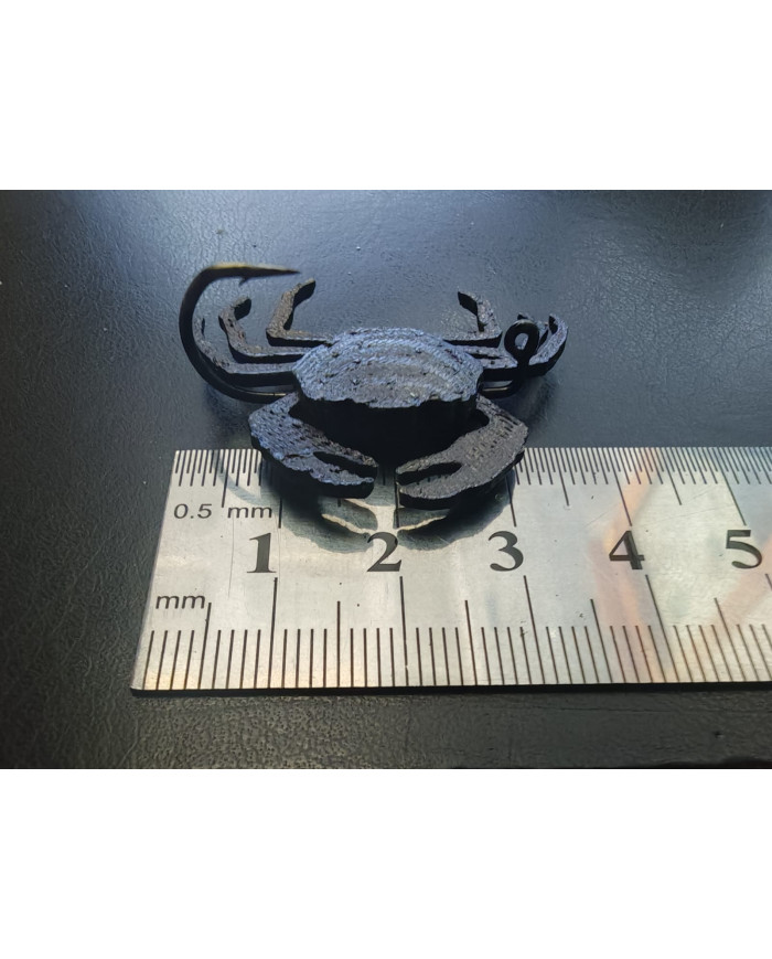 React Carapice Hard Crab Matt Black -Black Legs 4cm no.1 React Carapice Hard Crab Matt Black -Black Legs 4cm no.1