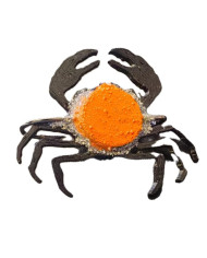 React Carapice Sand Crab Black Orange Belly -Black Legs 4cm no.1