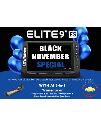 Lowrance Elite FS™ 9 FishFinder ChartPlotter WITH ACTIVE IMAGING 3-IN-1 TRANSDUCER - BLACK EDITION SALE Lowrance Elite FS™ 9 FishFinder ChartPlotter WITH ACTIVE IMAGING 3-IN-1 TRANSDUCER - BLACK EDITION SALE