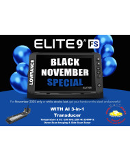 Lowrance Elite FS™ 9 FishFinder ChartPlotter WITH ACTIVE IMAGING 3-IN-1 TRANSDUCER - BLACK EDITION SALE