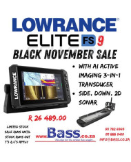 Lowrance Elite FS 9 & AI 3-in-1 Transducer BLACK NOVEMBER EDITION