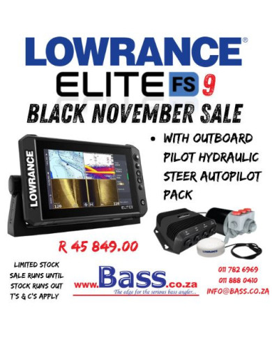 Lowrance Elite FS 9 & Outboard Autopilot Pack (No Xdr) BLACK NOVEMBER EDITION