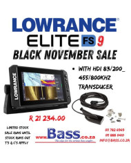 Lowrance Elite FS 9 w HDI 83 / 200 with DSI Skimmer Transducer BLACK NOVEMBER EDITION