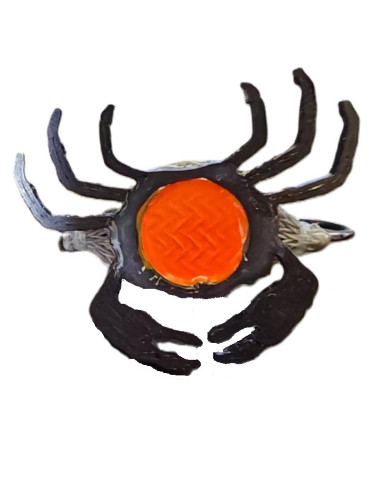 React Flexo Skeleton Crab Hot Spot Grey Orange  - Black Legs 4cm no.1