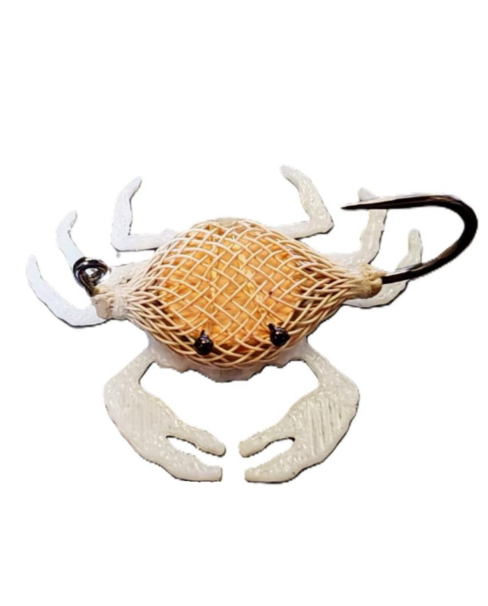 React Flexo Skeleton Crab Hot Spot Tan Orange  - White Legs 4cm no.1