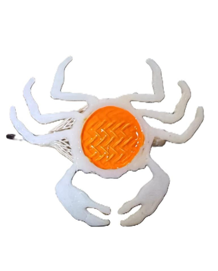 React Flexo Skeleton Crab Hot Spot Tan Orange  - White Legs 4cm no.1