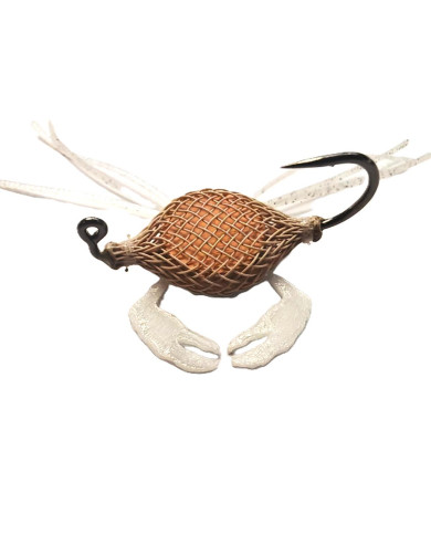 React Flexo Crab Soft - Tan - White Rubber Legs - White Claw 4cm no.1