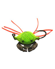 React Flexo Crab Phyco Soft - Chartreuse - Orange Rubber Legs - Black Claw 4cm no.1