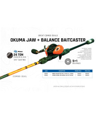 Favorite Balance Baitcaster RH 6.4:1 Combo Okuma Jaw 6ft 6in MH 1pc Casting Rod