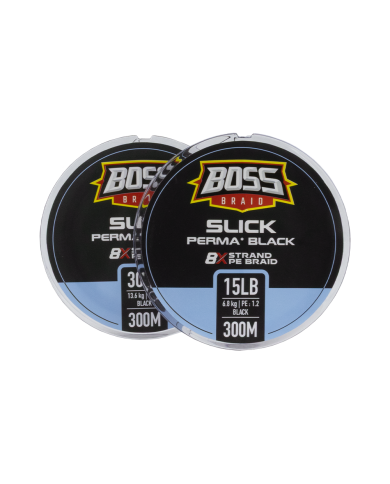 Boss Slick Perma Black 8X Braided Line 300 m Spool
