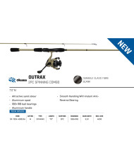 Okuma Outrax 4000A 5.0:1- 7ft Medium 2 Piece Spinning Combo
