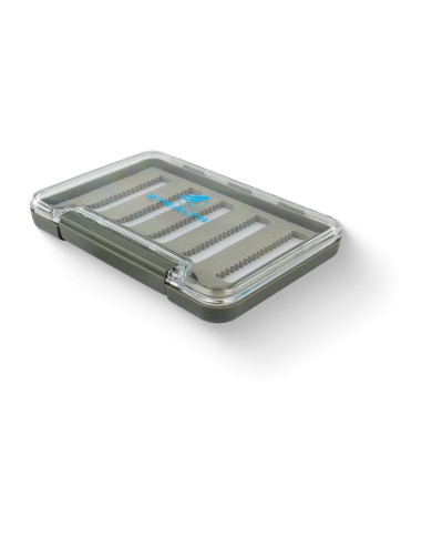 Stealth Waterproof Clear Split Foam Slim Medium Fly box 13cmx9.5cmx1,5cm 100 Fly