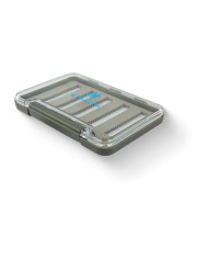 Stealth Waterproof Clear Split Foam Slim Medium Fly box 13cmx9.5cmx1,5cm 100 Fly