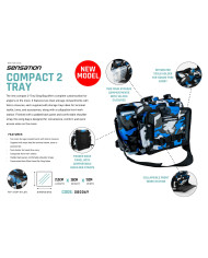 Sensation Compact 2 Tray Tackle Bag Blue/Black/White
