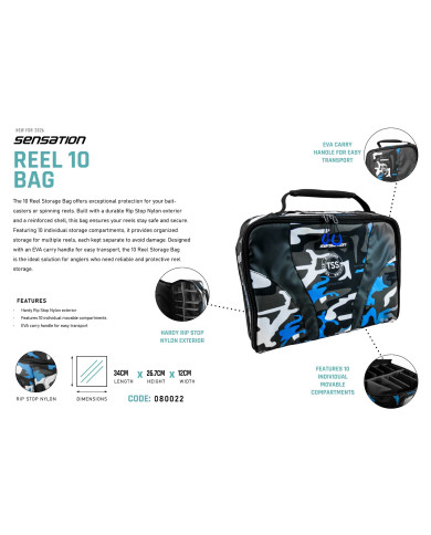 Sensation Reel Bag 10 Blue/Black/White