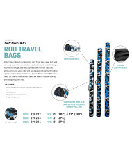Sensation PSC Travel Rod Case 10ft (2pc) Blue/Black/White