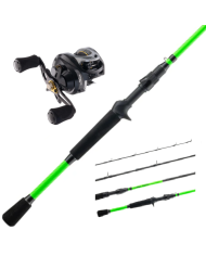 Bite Science Proton 6ft 6in Medium 2pc Casting Rod / Jarvis Walker Revenge 7.2:1 RH Baitcaster reel Combo