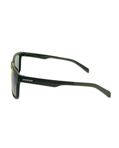 Ocean Polarized Sunglasses - PJ 753 Black Grey Frame and Blue Mirror Grey Lens