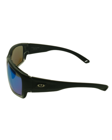 Ocean Polarized Sunglasses - PJ 757 Black/Clear Frame with Blue Mirror Grey Lens
